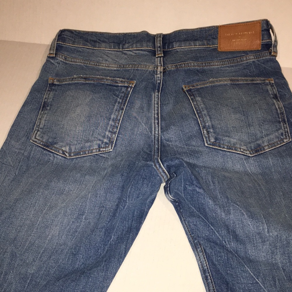 The Slim Boyfriend In Valley Blue Distressed Denim Jeans - Picture 5 of 8